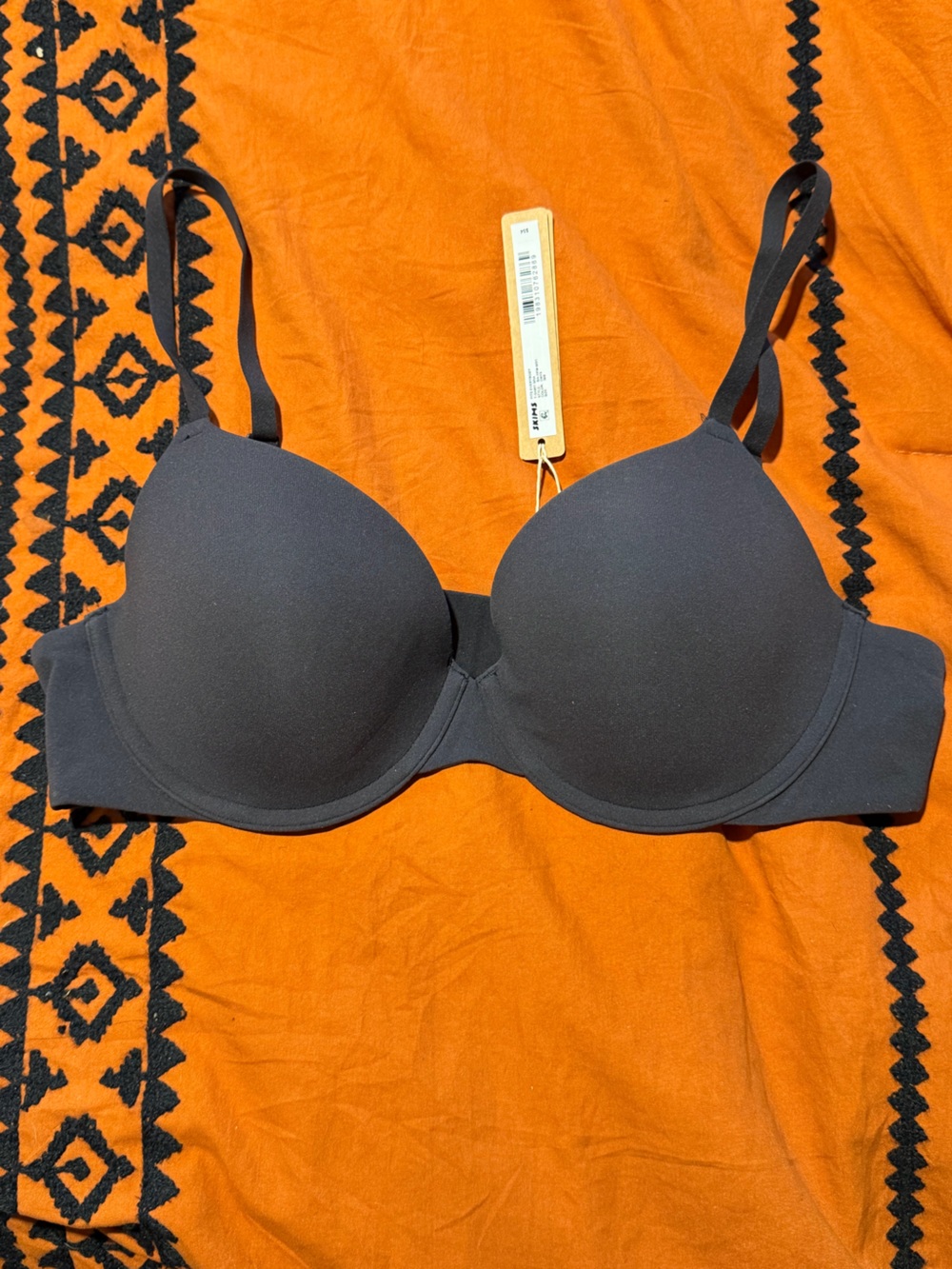 SKIMS Black Molded T-Shirt Bra